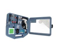 Mingzhe Kids Educational Microscope Kit Children Microscope Kit Student 100X-1200X Large Eyepiece Metal with Light Source Prepared Slides for Scientific Thinking