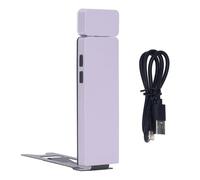 mingzhe LED On Book Light Rechargeable 3 Color Temperatures 4 Brightness Levels Adjustable Eye Caring Reading Light for Bedside Reading Book Lovers Violet