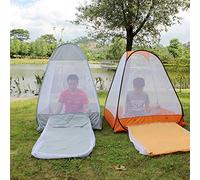 Mingzhe Outdoor Net Meditation Camping Tent Single Sit In Free Standing Shelter Quick Folding Portable Lightweight Gray Polyester 51.2x39.4x39.4 Inches