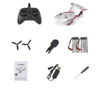 mingzhe Remote Control Airplane for Kids Adults 3CH EPP Foam Glider with Gyroscope Stabilization 2.4G Electric Toy for Sea Land Air Flying Fun Durable RC Plane with Spare Parts (White)