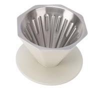 mingzhe Stainless Steel Pour Over Coffee Dripper, Double Layer Octagonal