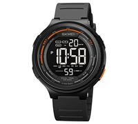 mingzhe Unisex Wrist Watch, 50M WR Digital Watch with Backlight 1/100 Second Stopwatch Daily Alarm Countdown Timer Dual Time 12/24 Hour for Outdoor Activities (Black)