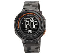 mingzhe Unisex Wrist Watch, 50M WR Digital Watch with Backlight 1/100 Second Stopwatch Daily Alarm Countdown Timer Dual Time 12/24 Hour for Outdoor Activities (Gray)