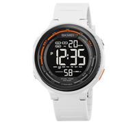 mingzhe Unisex Wrist Watch, 50M WR Digital Watch with Backlight 1/100 Second Stopwatch Daily Alarm Countdown Timer Dual Time 12/24 Hour for Outdoor Activities (White)