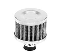 Mingzhe Universal 12mm Car Cold Air Intake Filter Kit Crankcase Vent Cover Breather, Professional Manufacturing, High Flow Filter, Easy Installation, Color Options, Metal + Filter Paper (Silver)