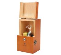 mingzhe Useless Box With Metal Buttons Natural Pine Wooden Box Stress Relief Toy for Kids Adults (Brown(MerryChristmas))