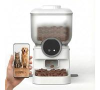 Mingzhe WiFi Cat Feeder, 6.5L Automatic Cat Feeder with App Control and Timer, Auto Dry Pet Food Dispenser Pet Smart Feeder for Cats and Small Dogs