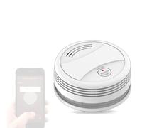 mingzhe WiFi Intelligent Photoelectric Sensor Fire Alarm with Sound Light Alert APP Remote Push Notification for Homes Warehouses Hotels ABS Material