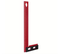 Mingzhe Woodworking Scriber L-Type Ruler Hole Positioning Scribing Aluminum Alloy Imperial Tool Carpenter Red Black 300mm (300mm)