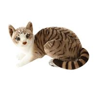 MINHADISI 30CM Simulation Cat Toy, Realistic Cat Soft Plush Faux Plush Kitten Toy Pet Animal Photography Prop Room Home Decoration Companion Pets Cuddly Toy Gift for Kids Baby (D)
