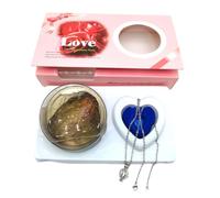 MINHADISI Guardian Shell Wish Pearl with Silver Necklace Chain, Heart Cage Locket, Clavicular Chain Set, Creative DIY Necklace, Gift Box, One Size, Metal + Beads, Pearl