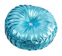 MINHADISI Nordic Style Round Cushion Cover Metallic Fabric with Radial Pleats 35cm for Sofa, Bed or Home Decor, A06