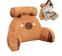 Minhaxue Capybara Reading Pillow for Bed, 60x40cm Capybara Plush Pillows with Neck and Arm Support, Soft Comfortable Capybaras Backrest Lumbar Cushion For Sleeping, Working, Studying, Watching TV