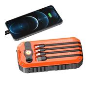 Minhaxue Solar Power Bank,Four-Mode Survival Equipment - Solar Power Bank With Hand Crank,for Hiking Travel Backpacking Music Festival Smartphone Camera Tablet