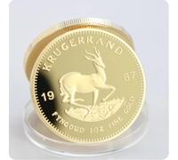 MINHBDER Commemorative Coins 1967 South Africa Saudi Africa Krugerrand 1Oz Gold Plated Collection Gift Souvenir Coin