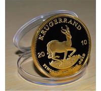 MINHBDER Commemorative Coins 2010 Year South Africa 1Oz Gold Plated Krugerrand Replica Coin Souvenir Coin Collection Gifts