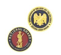 MINHBDER Commemorative Coins Already Ready Always There Gold Plated United States National Guard Challenge Coin Collection Gifts