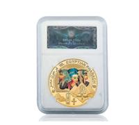 MINHBDER Commemorative Coins Egyptian Pharaoh Gold Plated Challenge Coin Art Craft Souvenir Gift For Collection Home Decor