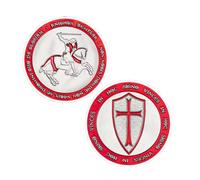 MINHBDER Commemorative Coins Knight Templar Souvenir Coin Silver Plated Collection Gifts