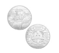 MINHBDER Commemorative Coins Knight Templar The Crusades Souvenir Coin Silver Plated Knight Pattern Collectible Gift