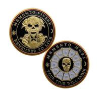 MINHBDER Commemorative Coins Remember To Live Souvenir Coin Gold Plated Your Time Will Come Souvenir Coin Collection Gifts