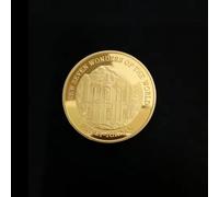 MINHBDER Commemorative Coins Seven Wonders Of The World Coin Gold Plated Commemorative Badge Travel Souvenir Coin Collection Gifts