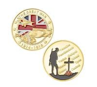 MINHBDER Commemorative Coins The Great War(1914-1918) Souvenir Coin Centenary Of The Victory Of Allies Gold Plated Collection Gifts
