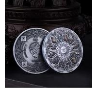 MINHBDER Commemorative Coins Tree Of Life Array Challenge Coin Diagram Sun God Silver Plated Elizabeth Ii Souvenir Coin Collection Gifts