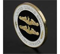 MINHBDER Commemorative Coins U.S. Navy Gold Plated United States Submarine Silent Service Challenge Coin Souvenir Coin Collection Gifts