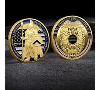 MINHBDER Commemorative Coins U.S. Police Coin Navy And Army Medal Service Courage Respect Duty Honor Souvenir Coin Collection Gifts