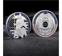 MINHBDER Commemorative Coins U.S. Police Coin Navy And Army Medal Service Courage Respect Duty Honor Souvenir Coin Collection Gifts