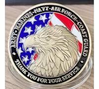 MINHBDER Commemorative Coins United States Armed Forces Challenge Coin Thank You For Your Service Souvenir Coin Collection Gifts