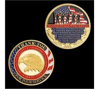 MINHBDER Commemorative Coins United States Army Navy Airforce Gold Plated Thank You For Your Service Souvenir Coin Collection Gifts