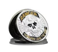 MINHBDER Commemorative Coins United States Army Ranger Souvenir Silver Plated Coin Rangers Lead The Way Veteran Collectible Challenge Coin