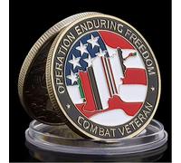 MINHBDER Commemorative Coins Us Afghanistan War Combat Veteran Operation Enduring Freedom Challenge Coin Oef Collectible Coins