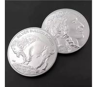 MINHBDER Commemorative Coins Usa Souvenir Coin 1Oz Silver 2015 Indian/Buffalo Challenge Coin Collectible Souvenir Gifts