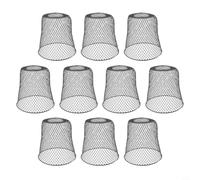 Minhe 10 Pack Metal Plant Protective Cages 23X23cm Iron Wire Baskets For Garden Vegetables Flowers Animal Protection Black White(Black)