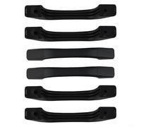 Minhe 175mm Black Pull Door Handle With Hole Cover Strong Plastic Exterior Replacement for Trailer RV for CARAVAN and for MOTORHOME(6PCS)