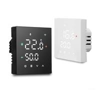 Minhe 1pc Heating Control Thermostat for Tuya WiFi Voice Control Programmable Schedule Multi Language Touch Screen Floor Temperature Controller for Home Office(3A white Water heating)
