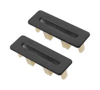 Minhe 2 Pack Brass Black Rectangular Overflow Covers for Basin Sinks, User-Friendly Sink Hole Blanking Plates for Kitchen and Bathroom, Metal Decorative Rings to Prevent Water Spillage