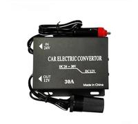 Minhe 24V to 12V Car Power Transformer - DC-DC Step-Down Converter with 30A Output, Overheat & Multi-Voltage Protection, Compatible with Vehicle Audio, LED Lights, Radios(30A)