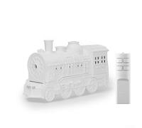 Minhe 300ml Aromatherapy Diffuser With Flame Effect And Remote Control, Train Shaped Cool Mist Humidifier For Home And Office Use(British Standard White -)