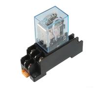 Minhe 35mm DIN Rail DPDT 8P General Purpose Power Relay General Purpose Power Relay 35mm DIN Rail Mount DPDT 10A 240VAC/28VDC AC 24V Coil with Socket for Industrial Control Systems