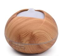 Minhe 400ML Essential Oil Diffuser With Customizable LED Night Light Large Room Aroma Humidifier 3 Timer Settings Cool Mist Whisper Quiet Imitation Wood Grain for Home or Office