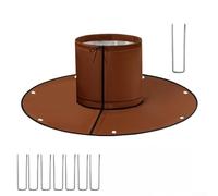 Minhe Brown Detachable Palm Tree Root Protector, 3-Layer Insulated Frost Cover with Ground Nails, Easy Install Plant Wrap for Tropical Trees in Winter Gardens(1PCS)