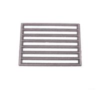 Minhe Cast Iron Fire Grate for Fireplace Replacement Parts Compatible with Hark Models, Square Design for Efficient Burning and Optimal Air Circulation, Black Iron Wood Burner Grate(21.5 * 16CM)