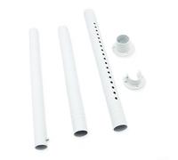Minhe Closet Rod For Clothes 17-28 Inch Adjustable Iron Telescopic Rod With Stable Four-Hole Bracket Assembly For Reliable Daily Use(white)