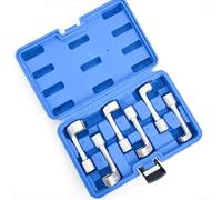 Minhe Diesel Injector Line Socket Set 6PCS, 1/2 Inch Drive | Open End Wrench for Fuel Injection Systems, 12-Point Bi-Hex Chrome Steel, Sizes 12mm to 19mm for Engine Repair