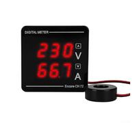 Minhe Digital Voltmeter Ammeter | AC 50-500V 0-120A 72x72mm LED Panel Meter | Red Font, 1% Accuracy for Industry, Power Plant, Automation Equipment
