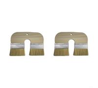 Minhe Double Head Limewash Brush with U-Shaped Handle | 200mm Natural Pig Hair for Even Rustic Finish on Plaster and Masonry